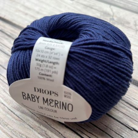 Włóczka Drops Baby Merino 30, niebieski