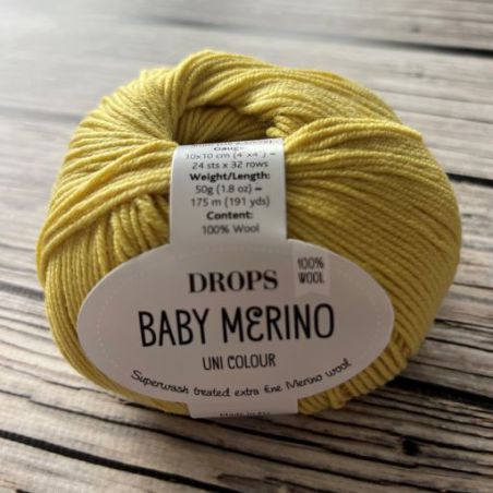 Włóczka Drops Baby Merino 45, cytrynowy